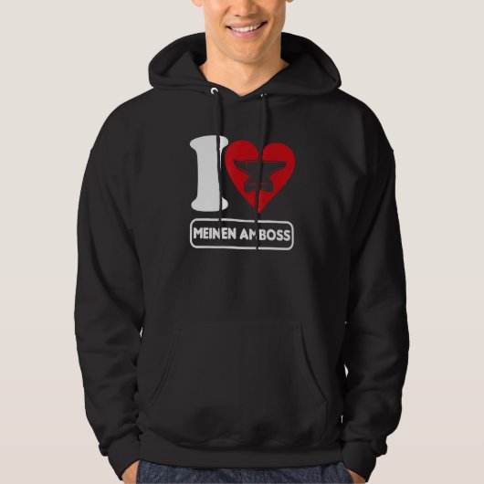 Mannen smeedkunst smid aambeeld smeden H Hoodie (Voorkant)