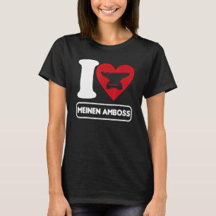Mannen smeedkunst smid aambeeld smeden H T-shirt