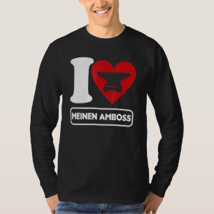 Mannen smeedkunst smid aambeeld smeden H T-shirt