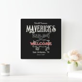 Mannen Smokehouse Grill BBQ Wandklok Teken (Huis)