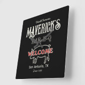 Mannen Smokehouse Grill BBQ Wandklok Teken (Hoek)