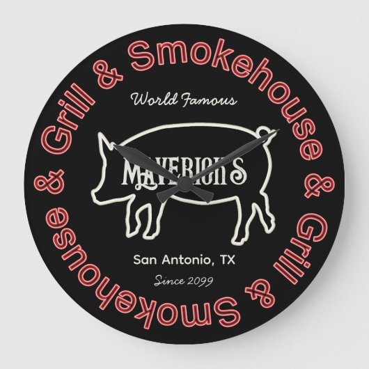 Mannen Smokehouse & Grill Muur Grote Klok (Voorkant)