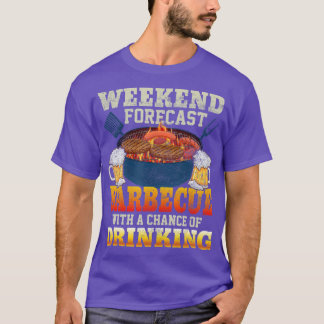 Mannen Smoker Weekend Prognose BBQ met kans op T-shirt