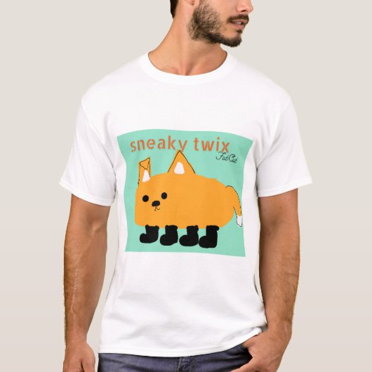Mannen Sneaky Twix Fat Cat shirt (Voorkant)