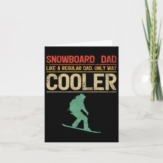 Mannen sneeuwboardvader als een gewone vader kaart (Voorkant)