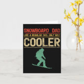Mannen sneeuwboardvader als een gewone vader kaart (Gele Bloem)