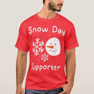 Mannen sneeuwdagsupporter t-shirt