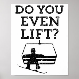 Mannen snowboarden doe je zelfs een lift snowboard poster