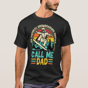 Mannen Snowboarding Dad Snowboard Vaderdag T-shirt