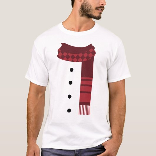 Mannen Snowman Winter KerstShirt T-shirt (Voorkant)