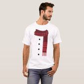 Mannen Snowman Winter KerstShirt T-shirt (Voorkant volledig)