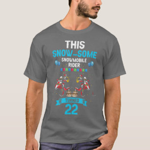 Mannen Snowmobile Riding Design en Snowmobiler Bir T-shirt