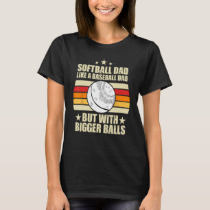 Mannen softbal vader als een honkbal, maar met gro t-shirt