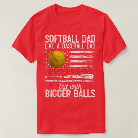 Mannen softbal vader als een honkbal pa definitie  t-shirt (Design voorkant)