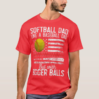 Mannen softbal vader als een honkbal pa definitie  t-shirt
