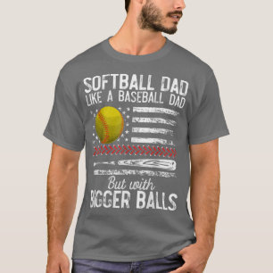 Mannen softbal vader als een honkbal pa definitie  t-shirt