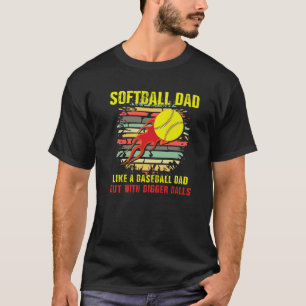 Mannen softbal vader als een honkbal vader, maar m t-shirt