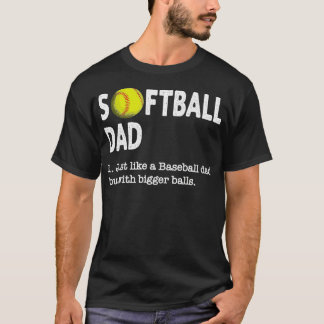 Mannen Softball pa net als een honkbalvader T-shirt