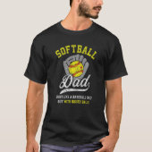 Mannen Softball Pap met grotere ballen T-shirt (Voorkant)