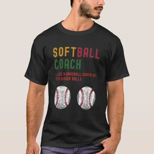 Mannen softballak als een honkballak maar met t-shirt (Voorkant)