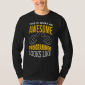 Mannen Software Developer Computer Engine T-shirt (Voorkant)
