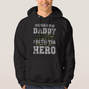 Mannen soldaat Papa Husband beschermer Hero Father Hoodie