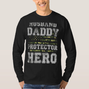 Mannen soldaat Papa Husband beschermer Hero Father T-shirt