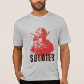Mannen solider ontwerp gedrukt t shirt (Voorkant)