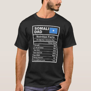 Mannen Somalische pap Nutrition Facts Vaderdag Nat T-shirt
