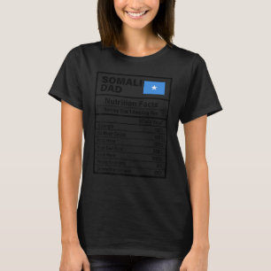 Mannen Somalische pap Nutrition Facts Vaderdag Nat T-shirt