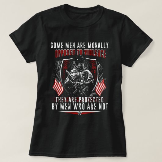 Mannen sommige Mannen zijn moreel tegen geweld doo T-shirt (Design voorkant)