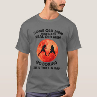 Mannen Sommige oude Mannen nemen kranen van echte T-shirt