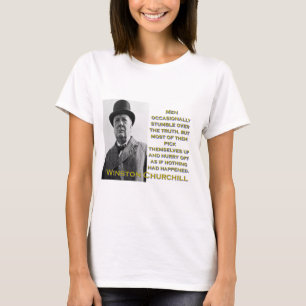 Mannen Soms Stumble - Churchill T-shirt