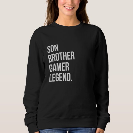 Mannen Son Brother Gamer Legend Computer Game Vide Trui (Voorkant)