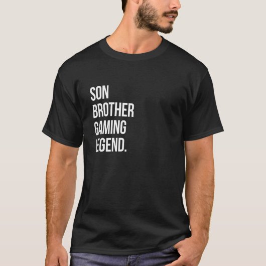 Mannen Son Brother Gaming Legend Computer Game Vid T-shirt (Voorkant)