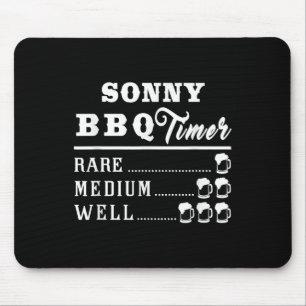 Mannen Sonny BBQ Timer Beer Drink Grappig Grillen Muismat