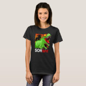 Mannen Sonsaurus rex dinosaurus Vaderdag 1 T-shirt (Voorkant volledig)