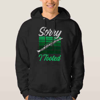 Mannen Sorry dat ik met Funny Clarinet Player Musi Hoodie