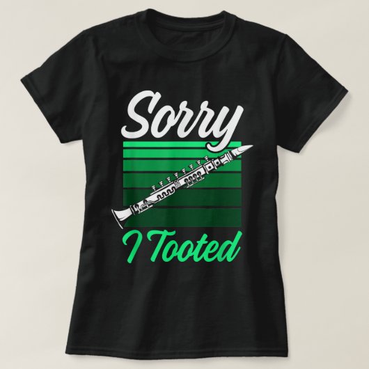 Mannen Sorry dat ik met Funny Clarinet Player Musi T-shirt (Design voorkant)