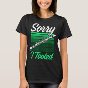 Mannen Sorry dat ik met Funny Clarinet Player Musi T-shirt