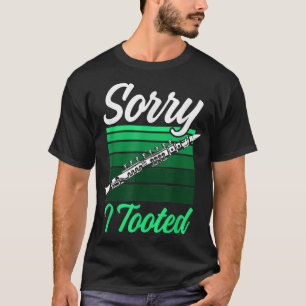 Mannen Sorry dat ik met Funny Clarinet Player Musi T-shirt