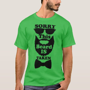 Mannen Sorry, deze baard is grappig gemaakt bij ev T-shirt