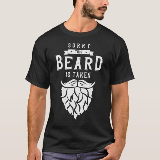 Mannen Sorry Deze baard is Valentijns met baarden T-shirt (Voorkant)