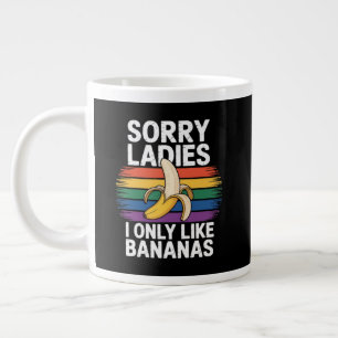 mannen sorry meisje ik vind bananen grappig grote koffiekop
