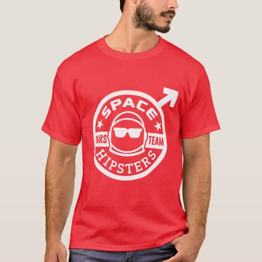 Mannen Space Hipsters® Mars Team T-shirt (Voorkant)