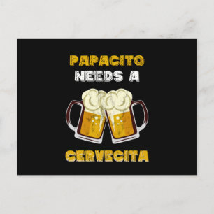 Mannen Spanglish Latino Cerveza Beer Papacito Funn Briefkaart