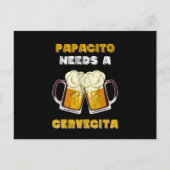 Mannen Spanglish Latino Cerveza Beer Papacito Funn Briefkaart (Voorkant)