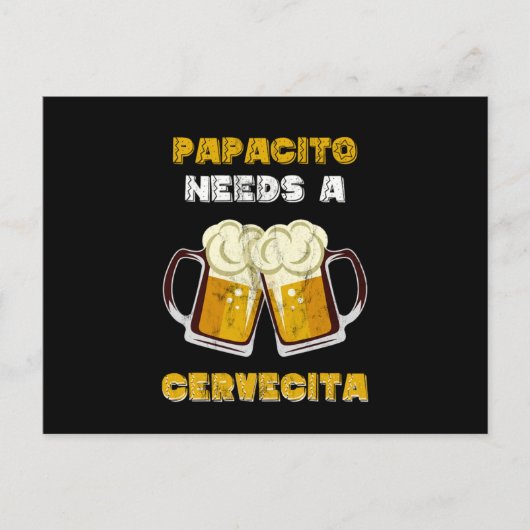Mannen Spanglish Latino Cerveza Beer Papacito Funn Briefkaart (Voorkant)