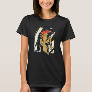 Mannen Spartaanse Gladiatorhelm Grieks Sparta Sold T-shirt