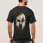 Mannen Spartan Helmet Griekse Gladiator Warrior i  T-shirt (Achterkant)